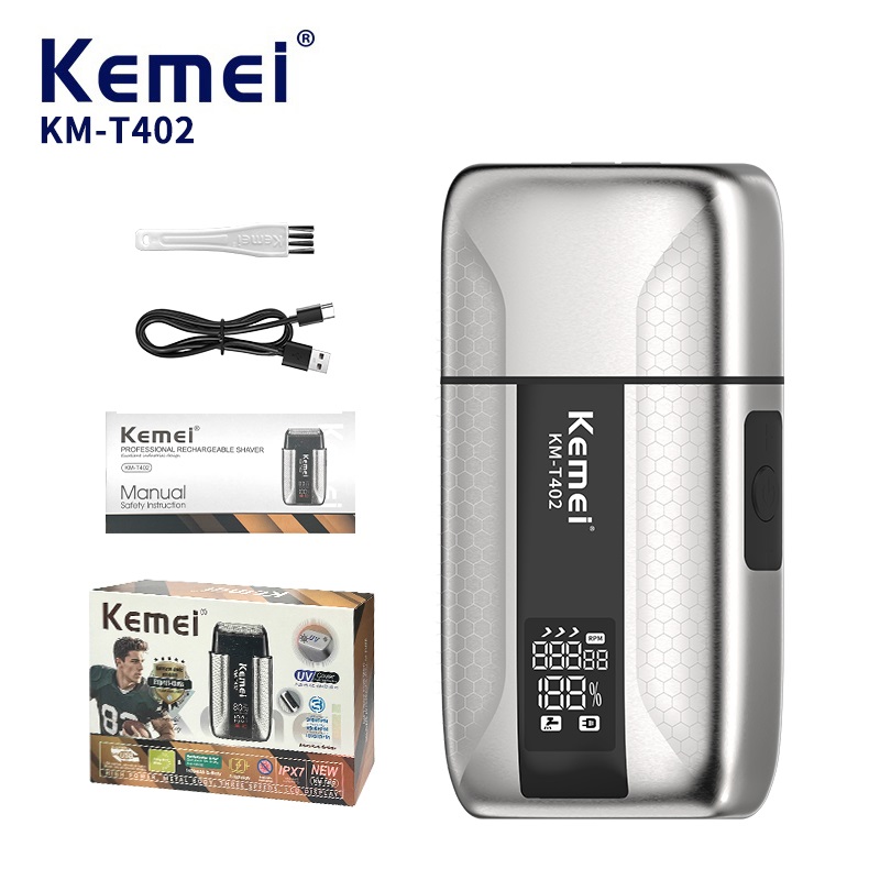Speed Pourer Cap - Kemei T402 プロフェッショナルバリカン メンズ用 防水電気往復式シェーバー バリカンシェービング