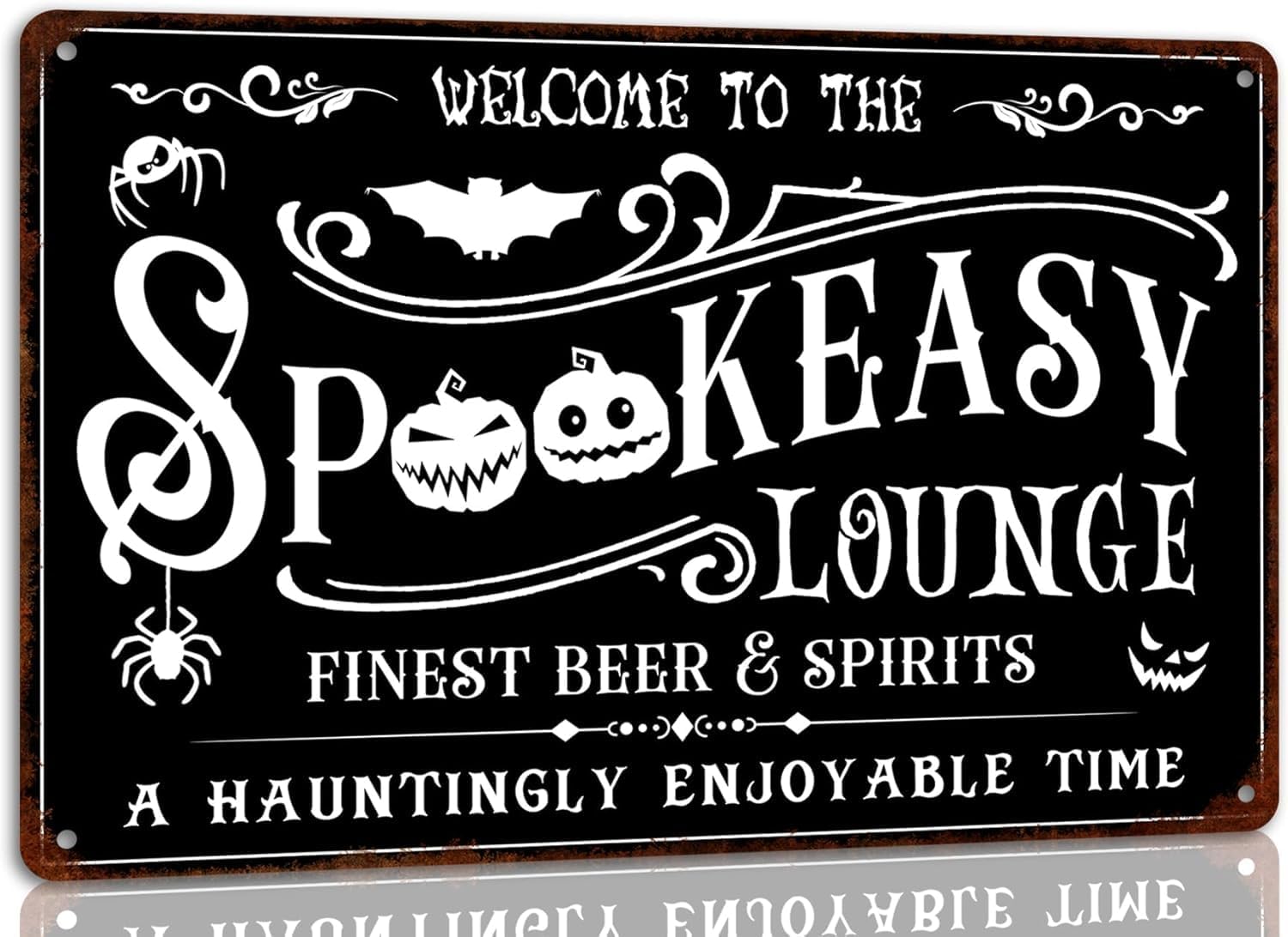 Home Bar Lounge - Spookeasy ホラーラウンジ メタルアルミサイン ハロウィン 屋内屋外装飾 バー