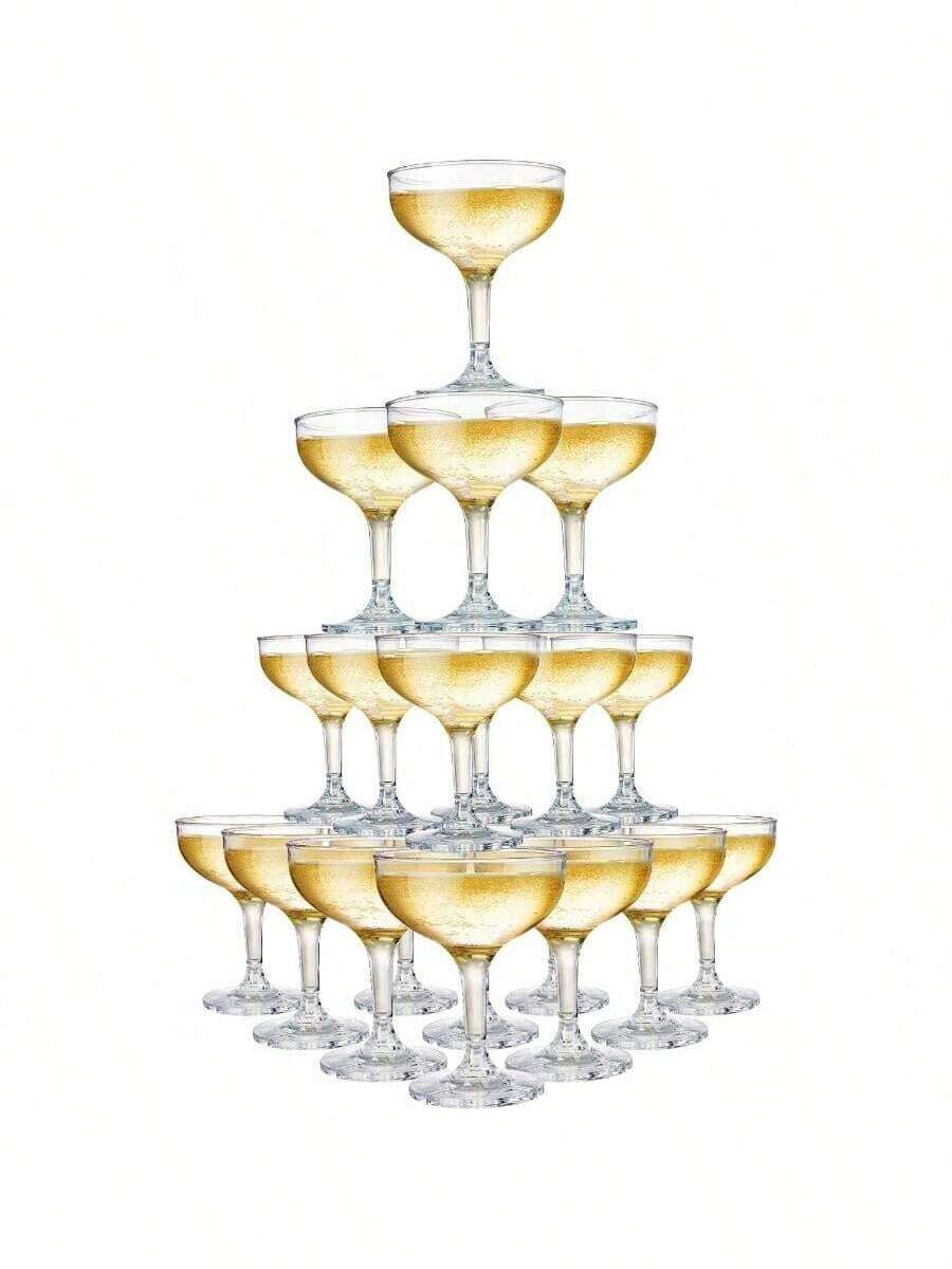 20個入り、5オンスの割れにくい小型アクリル製カクテルグラス - Home Bar Set のレビューと価格