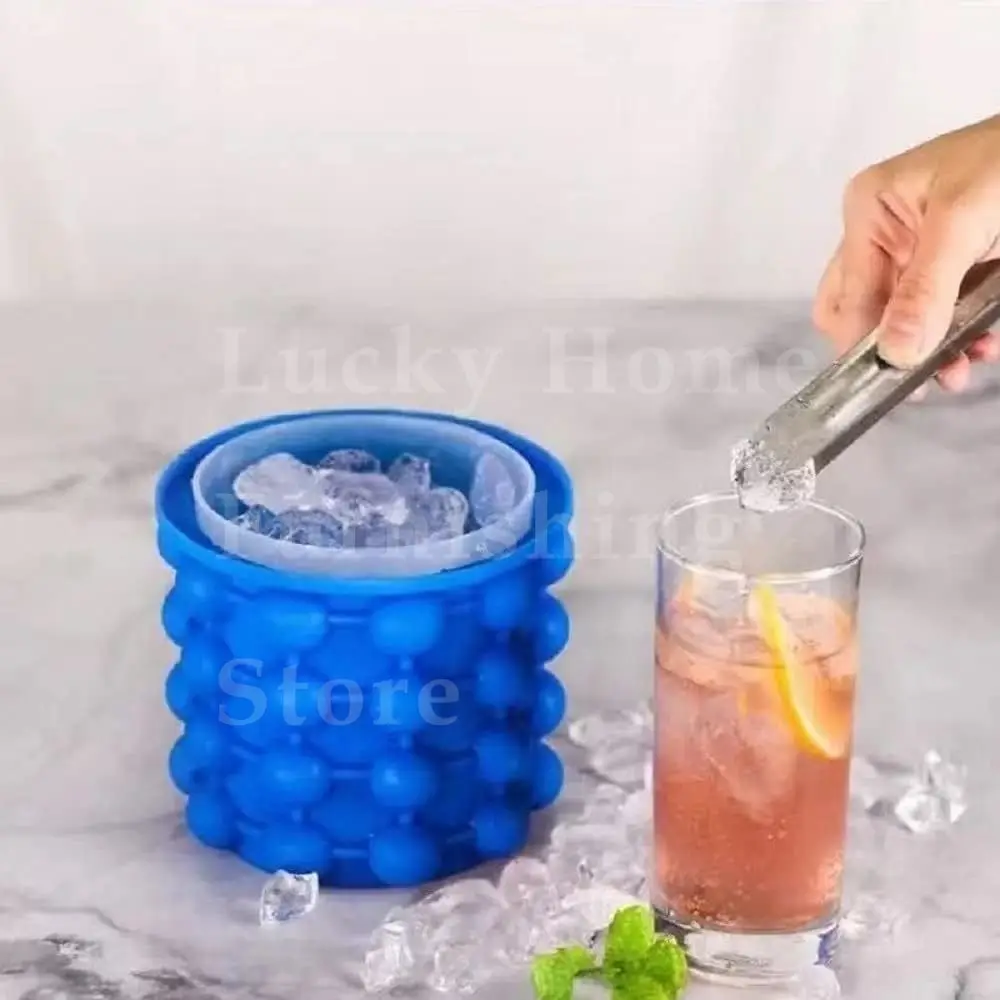 2-in-1 ポータブルシリコン製氷器 シリンダー型 蓋付き - Ice Mold Sphere のレビューと価格