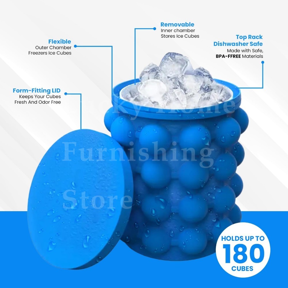 2-in-1 ポータブルシリコン製氷器 シリンダー型 蓋付き - Ice Mold Sphere のレビューと価格