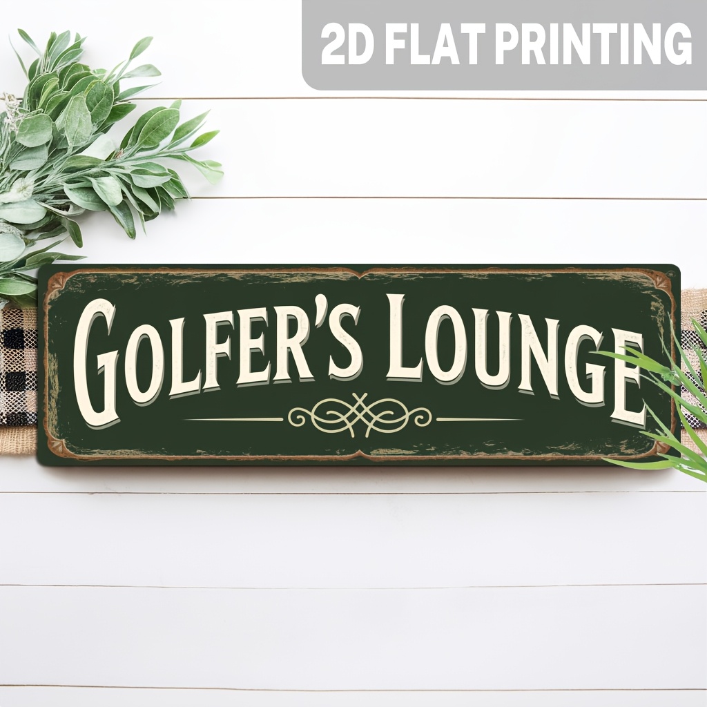 2D平面デザイン、1個入り。ヴィンテージ風のゴルフをテーマに - Home Bar Lounge のレビューと価格