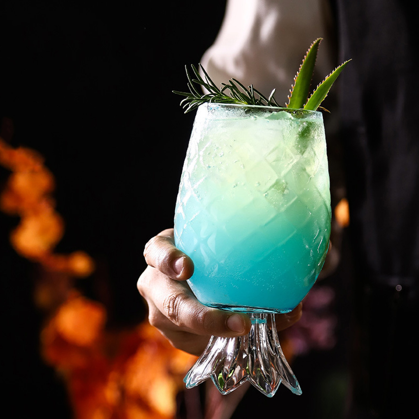 パイナップル型のカクテルグラスセット。ティキバー、マティーニ - Home Bar Set のレビューと価格