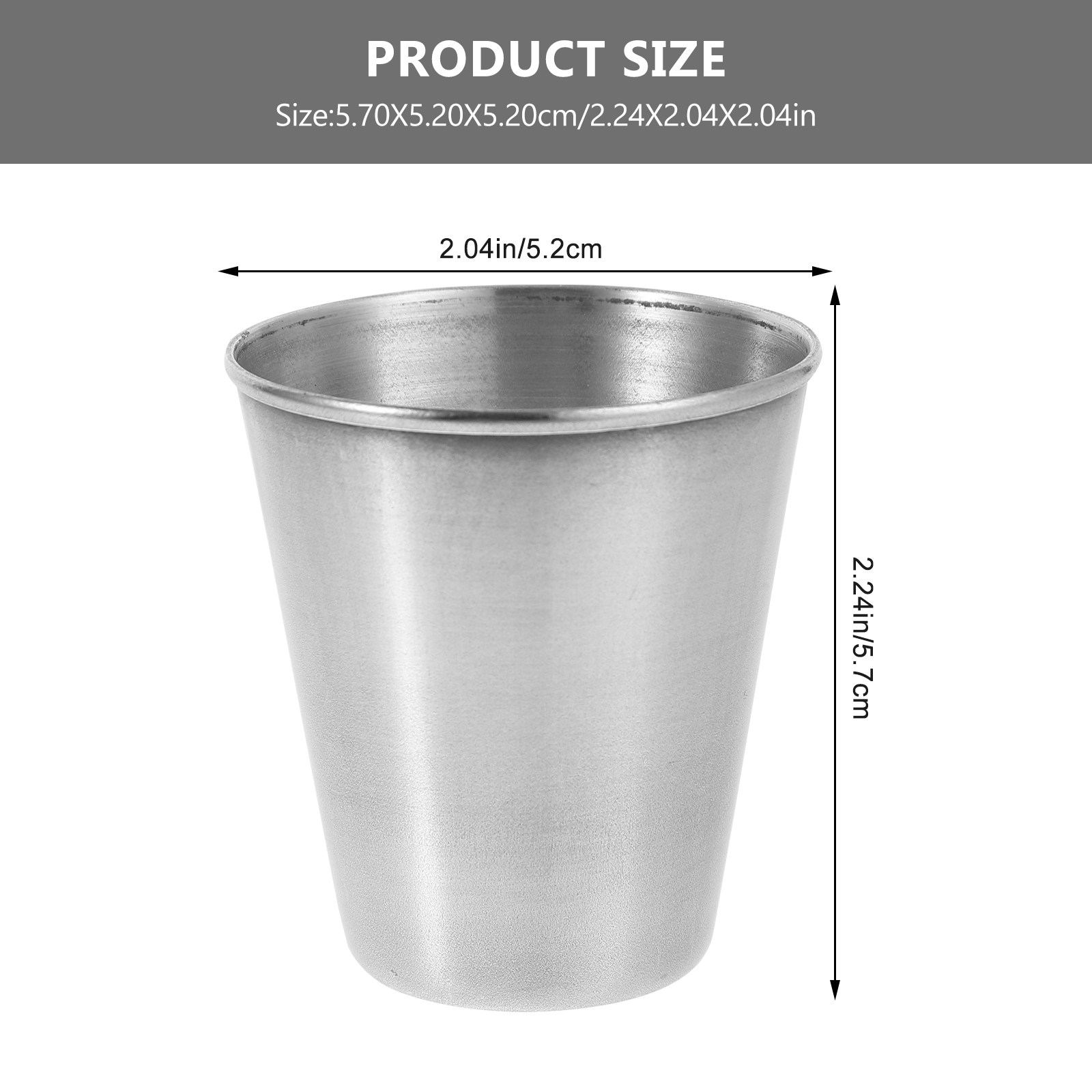 ステンレス製ショットグラス6個入りセット。70ml。丈夫な金 - Home Bar Set のレビューと価格
